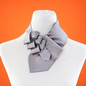 BNWT Ogsplosh Silk Ascot Scarf Unisex Size Short Red White Blue Stripes